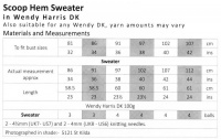 Knitting Pattern - Wendy 6083 - Harris DK - Scoop Hem Sweater
